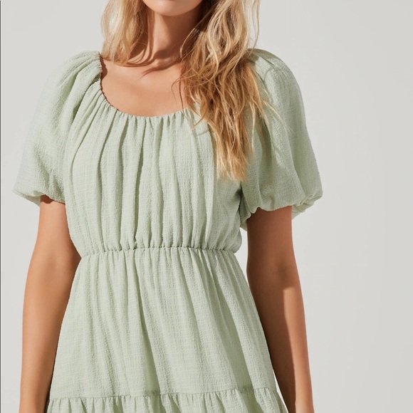 DONATED - NWT ASTR The Label Smocked Tiered Maxi in Sage - Picture 2 of 7